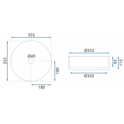 Stylowa Szara Umywalka Cristal 35 - Elegancja i Nowoczesność na Twojej Łazience!