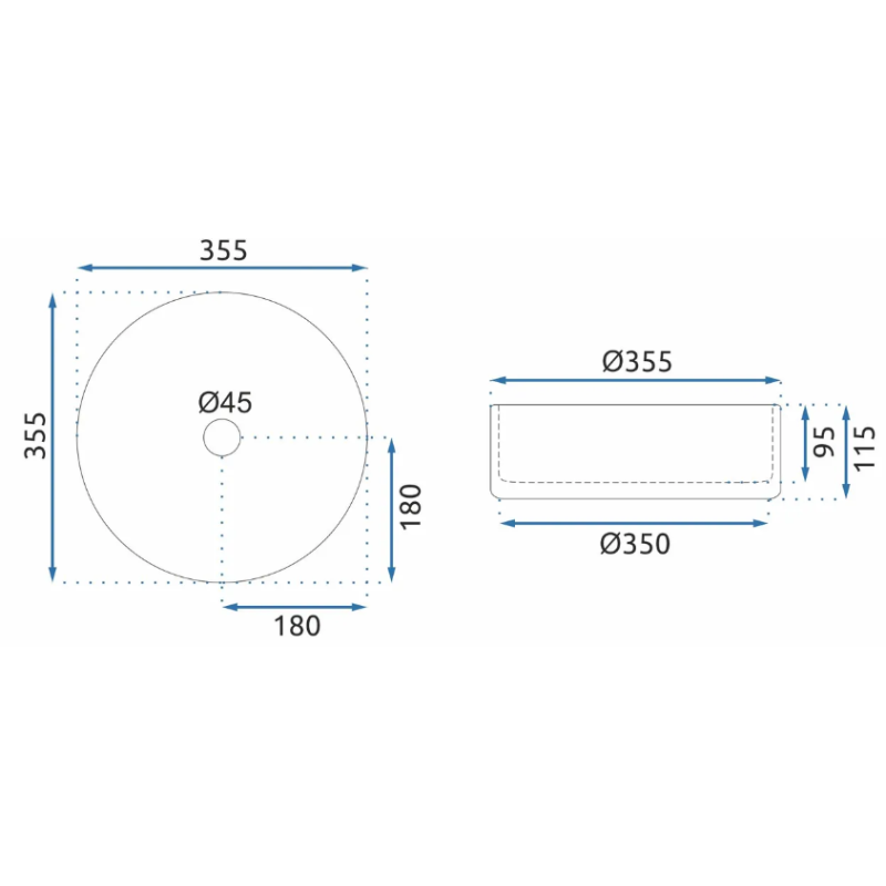 Stylowa Szara Umywalka Cristal 35 - Elegancja i Nowoczesność na Twojej Łazience!