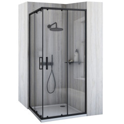 Elegancka Kabina Prysznicowa CITY BLACK 80x80 - Nowoczesny Design dla Twojej Łazienki