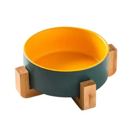 Ekologiczna miska dla zwierząt – Stylowa Żółto-Zielona Elegancja