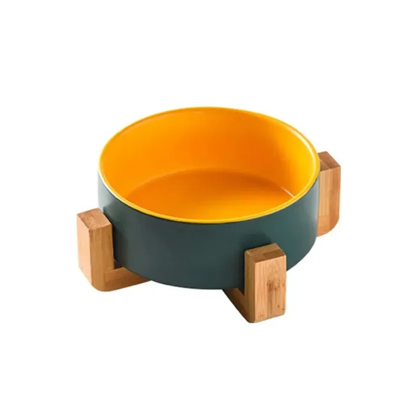 Ekologiczna miska dla zwierząt – Stylowa Żółto-Zielona Elegancja