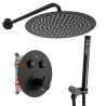 Elegancki Zestaw Natryskowy LUNGO Czarny z Termostatem - Komfort i Styl w Łazience!