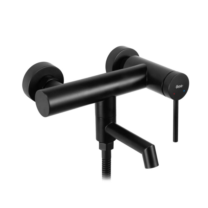 Elegancka Czarna Bateria Wannowa FOSS JS-701303B - Nowoczesny Styl i Funkcjonalność