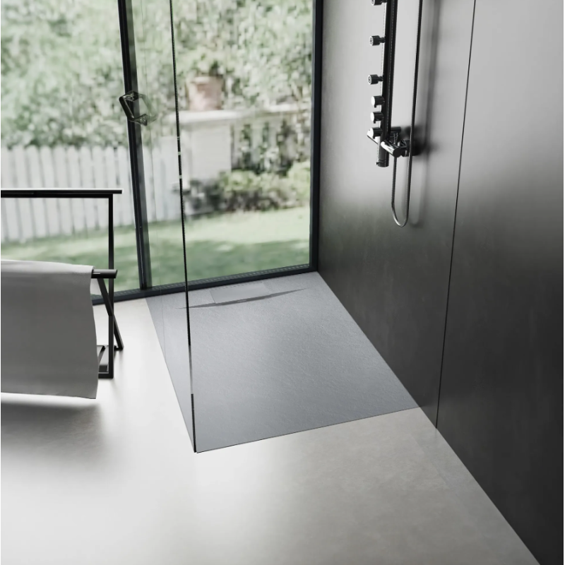 Nowoczesny Brodzik Bazaltowy Szary 90x90 - Stylowy Design dla Twojej Łazienki