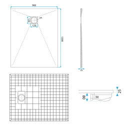 Elegancki Brodzik Magnum Grey 90x120 - Komfort i Styl w Twojej Łazience