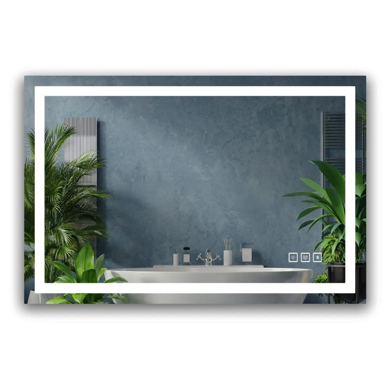 Lustro LED Premium Kwadrat 90x60cm - Elegancja i Jasność w Każdym Wnętrzu