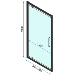 Luksusowe Drzwi Prysznicowe Rapid Swing Gold 100 - Elegancja i Funkcjonalność w Łazience