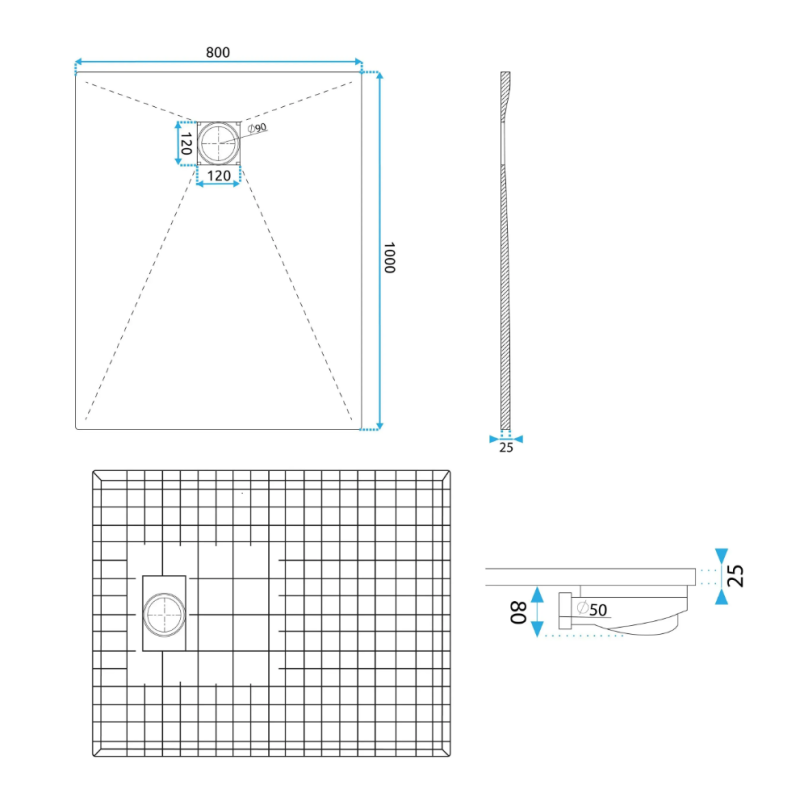 Luksusowy Brodzik Magnum Carrara Black 90x120 - Nowoczesna Elegancja dla Twojej Łazienki!
