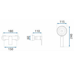 Czarna Bateria Prysznicowa Verso – Elegancja i Styl w Twojej Łazience