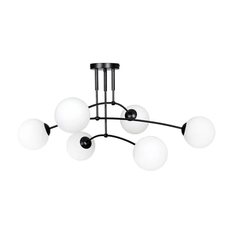 Czarna Lampa z Matowym Wykończeniem APP1576-6CP - Elegancki Dodatek do Twojego Wnętrza