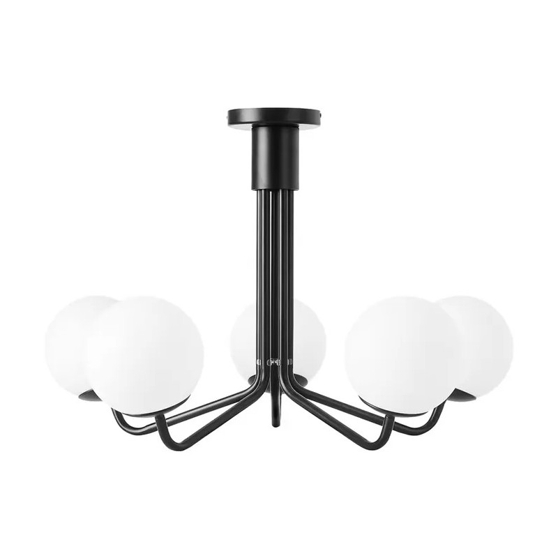 Elegancka Lampa Wisząca APP1578-5CP w Czarnym Macie – Nowoczesny Design