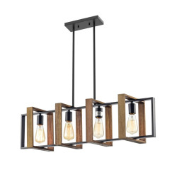 Stylowa Lampa Sufitowa APP1583-4CP - Elegancja w Czarne Drewno