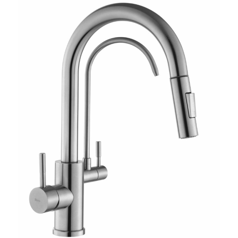 Nowoczesna Bateria Kuchenna Eco Fresh - Nikiel Szczotkowany, Oszczędność i Styl!