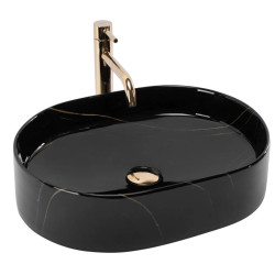 Elegancka Umywalka Nadia 50 Black Stone - Styl i Klasa na Twoim Blacie