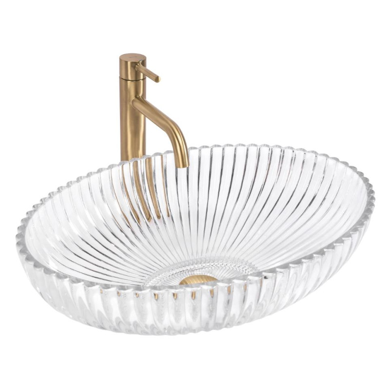 Elegancka Umywalka Transparentna NICOLE - Styl Nablatowy