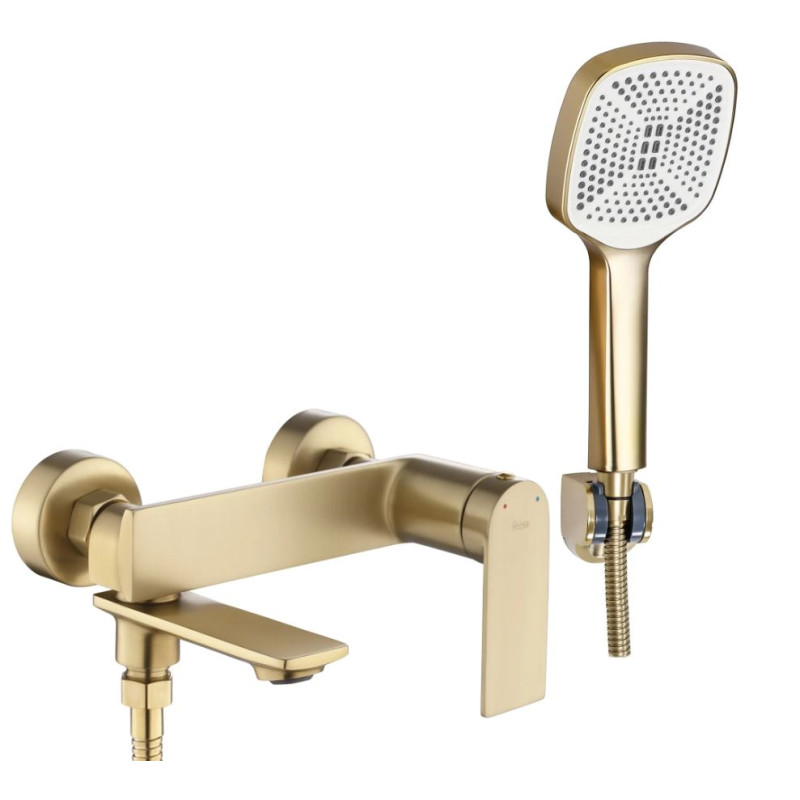 Luksusowa Bateria Wannowa Storm w Złotym Brushed Stylu