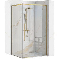 Elegancka Kabina Prysznicowa Solar Brush Gold 90x90 - Twoja Oaza Relaksu