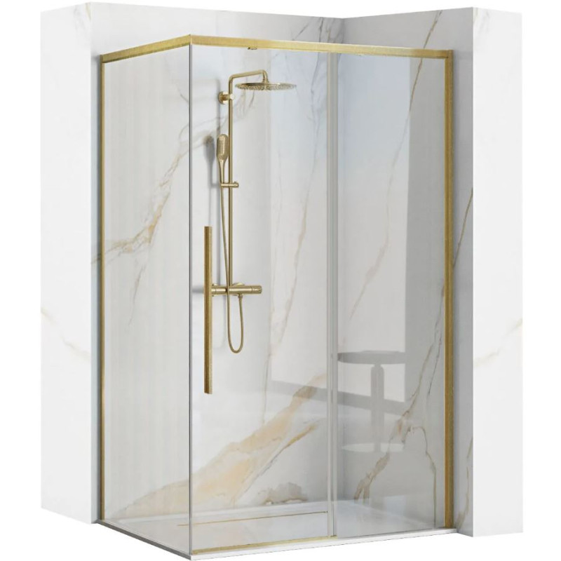 Ekskluzywna Kabina Prysznicowa Solar Brush Gold 80x100 - Luksus i Styl w Twojej Łazience