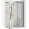 Elegancka Kabina Prysznicowa Solar Brush Copper 80x100 - Nowoczesny Design i Styl