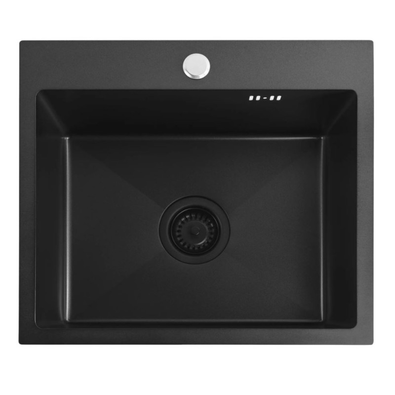 Kompletny Zestaw: Zlewozmywak LEO 40 Black + Bateria Fresh Black - Elegancja i Styl!