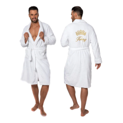 Ekskluzywny Szlafrok Arystokratyczny Biały S/M - Komfort i Styl dla Twojego Relaksu