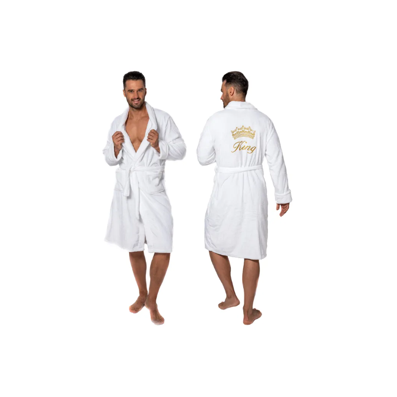 Ekskluzywny Szlafrok Arystokratyczny Biały S/M - Komfort i Styl dla Twojego Relaksu