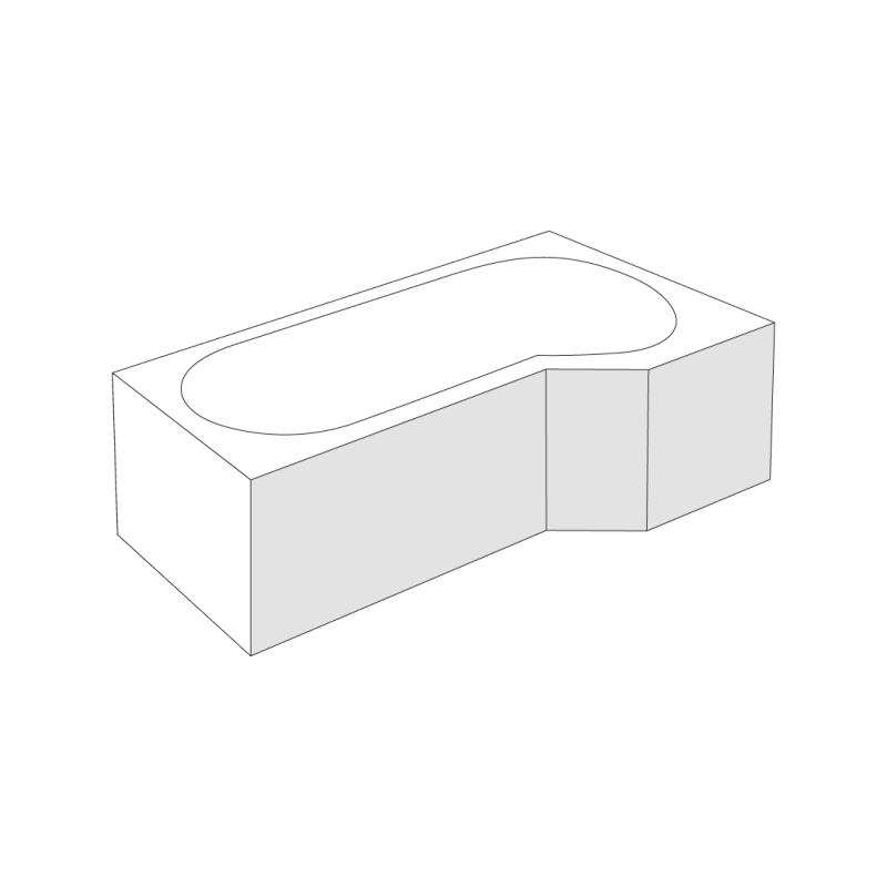Izi System obudowa do wanny Be Spot czołowa prawa, bialy połysk