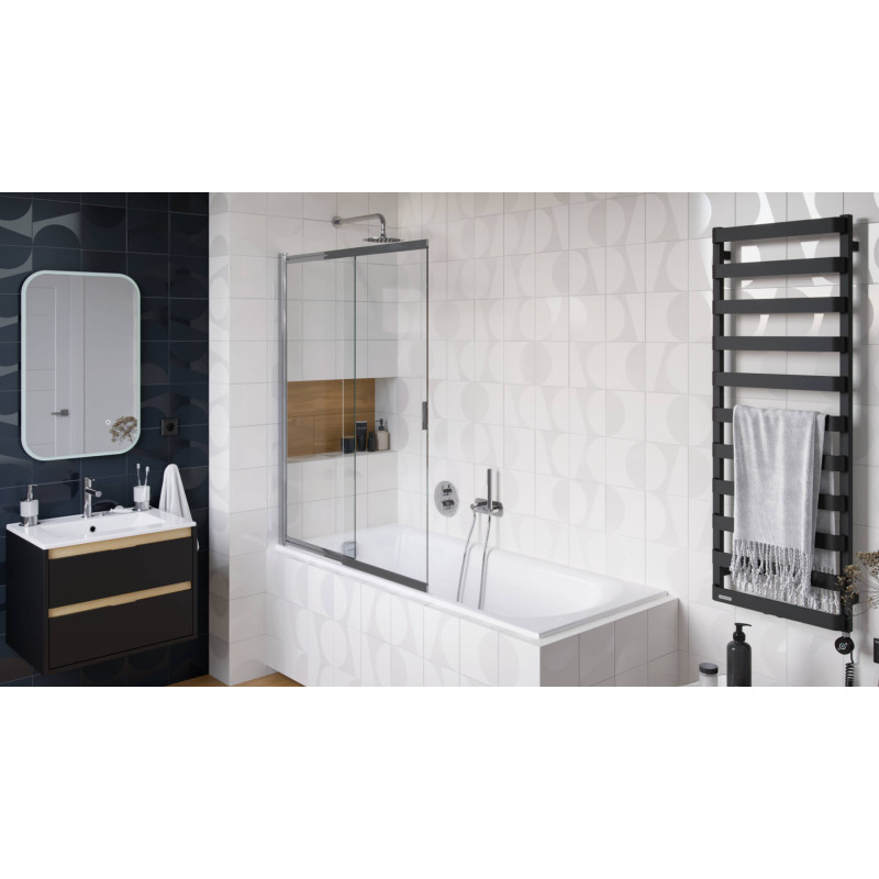 As umywalka meblowa 61x46,5 cm prostokątna z otworem na baterię, biały połysk