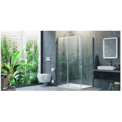 Rols drzwi prysznicowe przesuwne 120 cm element drzwi 1/2, chrom