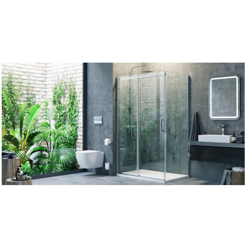 Rols drzwi prysznicowe przesuwne 120 cm element drzwi 1/2, chrom