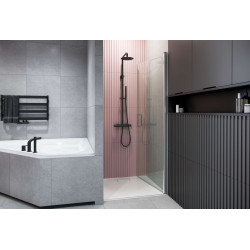 Mazo drzwi prysznicowe wnękowe wahadłowe 80x195 cm, powłoka Clean Control, chrom