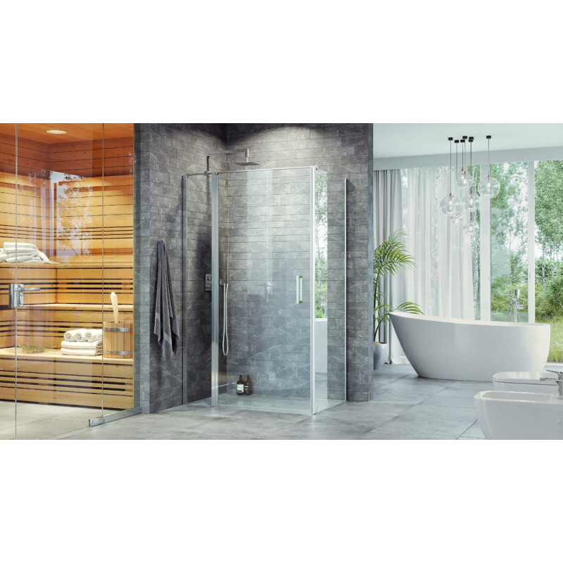 Mazo ścianka prysznicowa boczna 80x195 cm, powłoka Clean Control, chrom