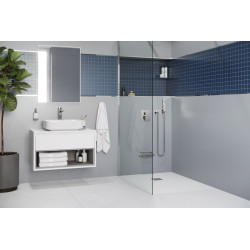 Keria Q bateria umywalkowa stojąca wysoka, chrom