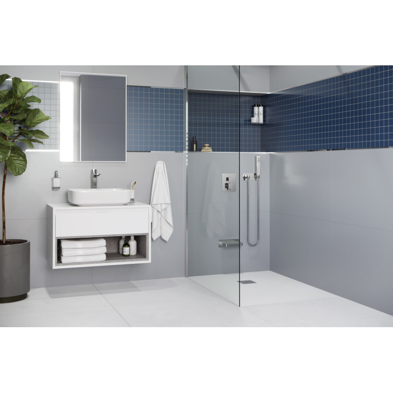 Keria Q bateria umywalkowa stojąca wysoka, chrom