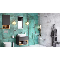 Przyłącze kątowe z mocowaniem słuchawki, chrom