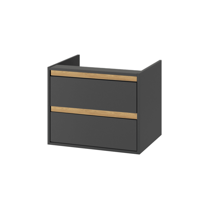 Tuto szafka wisząca 60 cm podumywalkowa 2 szuflady, szary/dąb