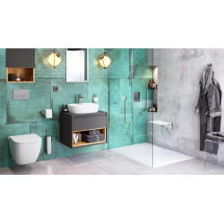 Excellent Square 2.0 zestaw prysznicowy z drążkiem chrom nan