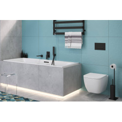 Aurro przycisk spłukujący do stelaża podtynkowego WC Shiro 2.0, czarny soft