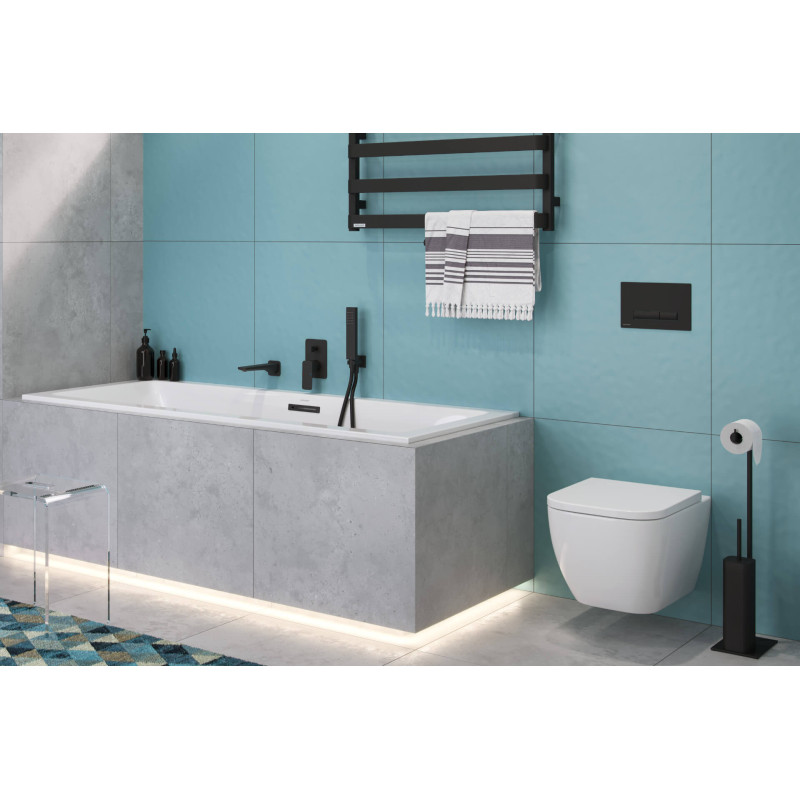 Aurro przycisk spłukujący do stelaża podtynkowego WC Shiro 2.0, czarny soft