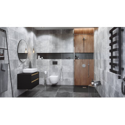 Platto przycisk spłukujący do stelaża podtynkowego WC Shiro 2.0, czarny soft