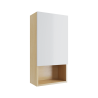 Tuto szafka wisząca wnękowa z frontem prawa 40x80 cm, dąb/biały połysk