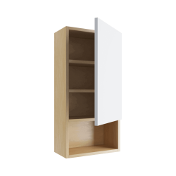 Tuto szafka wisząca wnękowa z frontem prawa 40x80 cm, dąb/biały połysk