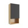 Tuto szafka wisząca wnękowa z frontem prawa 40x80 cm, dąb/szary