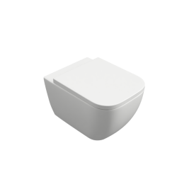 Ness miska WC 50 cm wisząca bezrantowa z deską wolnoopadającą, biały połysk