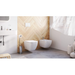 Ness miska WC 50 cm wisząca bezrantowa z deską wolnoopadającą, biały połysk