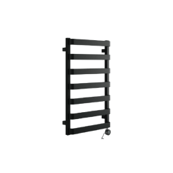 Meteor grzejnik łazienkowy elektryczny 85x50 cm z grzałką elektryczną 400W, czarny soft