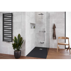 Italic grzejnik łazienkowy 131x50 cm, czarny soft