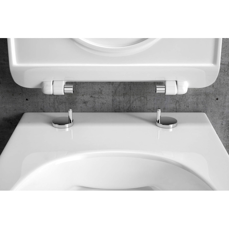 Doto 48 deska sedesowa wolnoopadająca slim, biały połysk