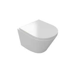 Joker miska WC 47 cm wisząca bezrantowa z deską wolnoopadającą, biały połysk