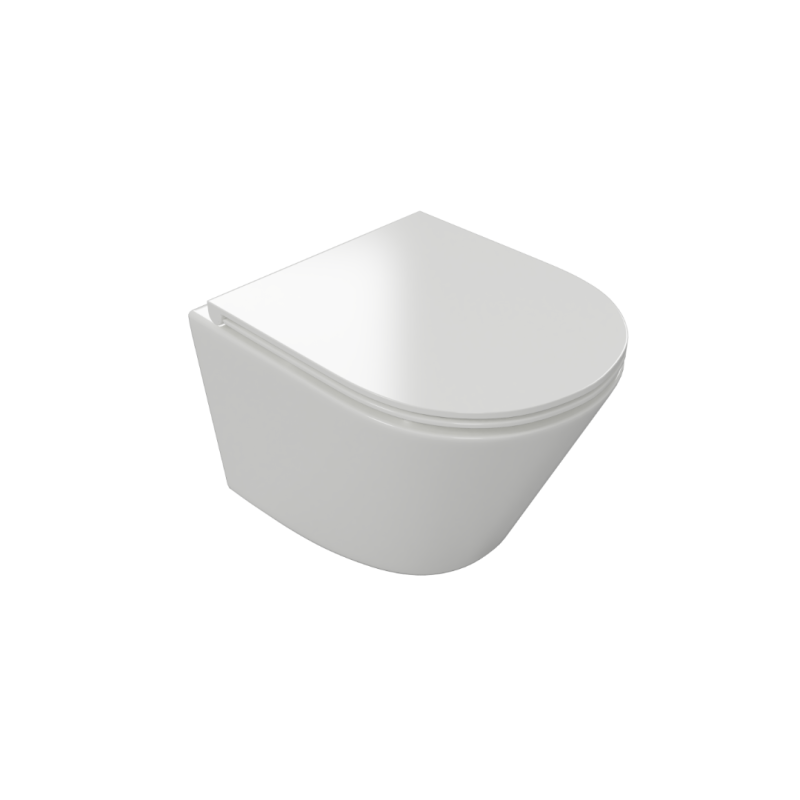 Joker miska WC 47 cm wisząca bezrantowa z deską wolnoopadającą, biały połysk